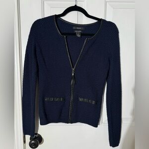 Tahari zip up cardigan